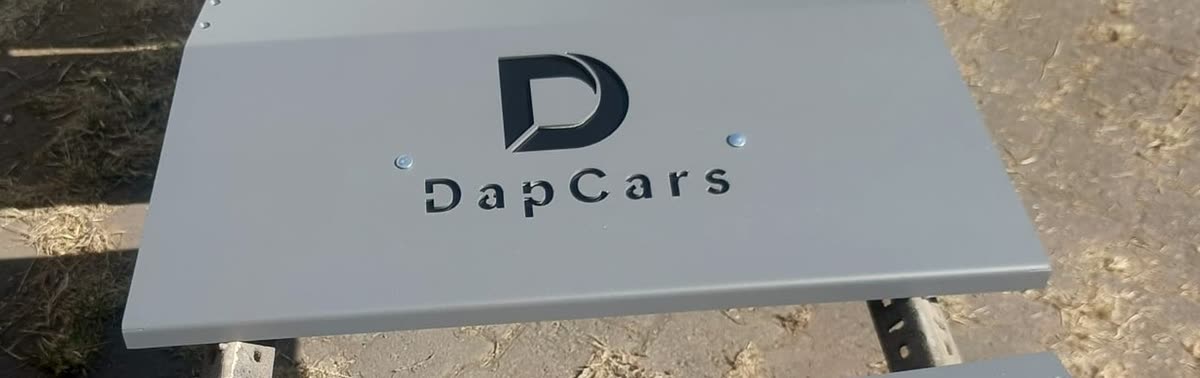 Ramps cut with the DAP Cars logo on a YilPlat car turntable in Cheshire